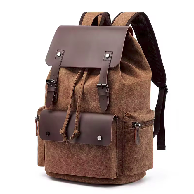 Mochila vintage de lona para portatil