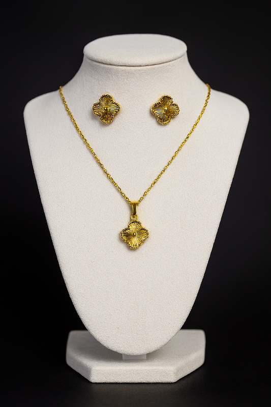 Set de collar y aretes SS316
