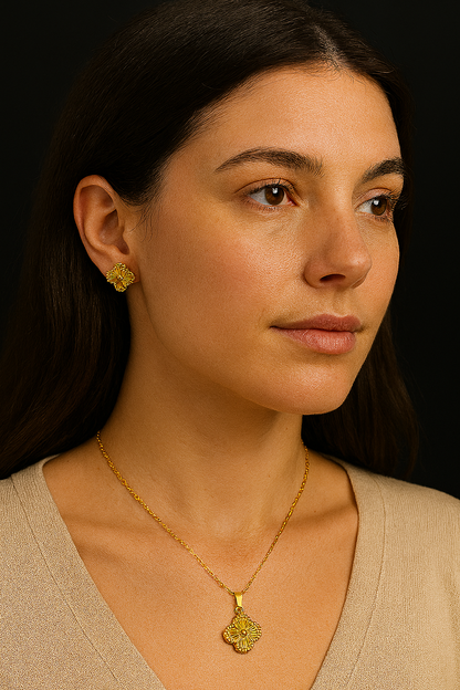 Set de collar y aretes SS316