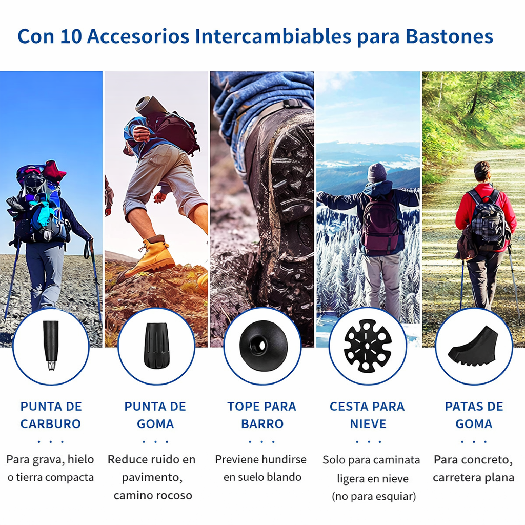 Bastón profesional para senderismo