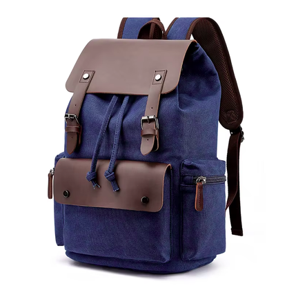 Mochila vintage de lona para portatil