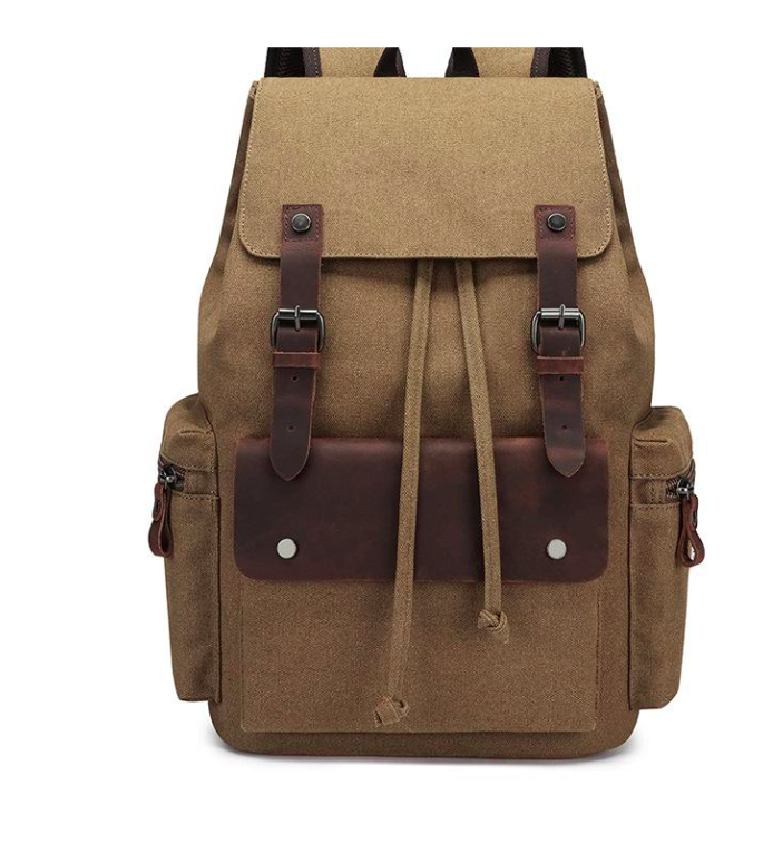 Mochila vintage de lona para portatil