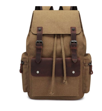 Mochila vintage de lona para portatil