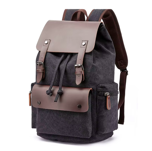 Mochila vintage de lona para portatil