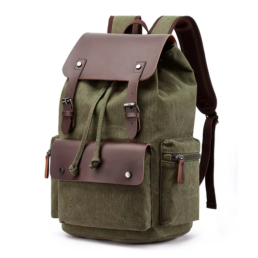 Mochila vintage de lona para portatil