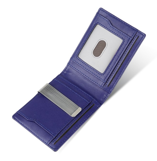 Billetera bicolor con clip para efectivo