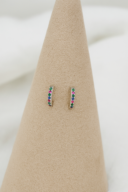 Aretes tipo huggies S925