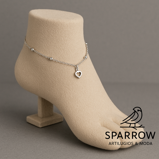 Tobillera corazon S925