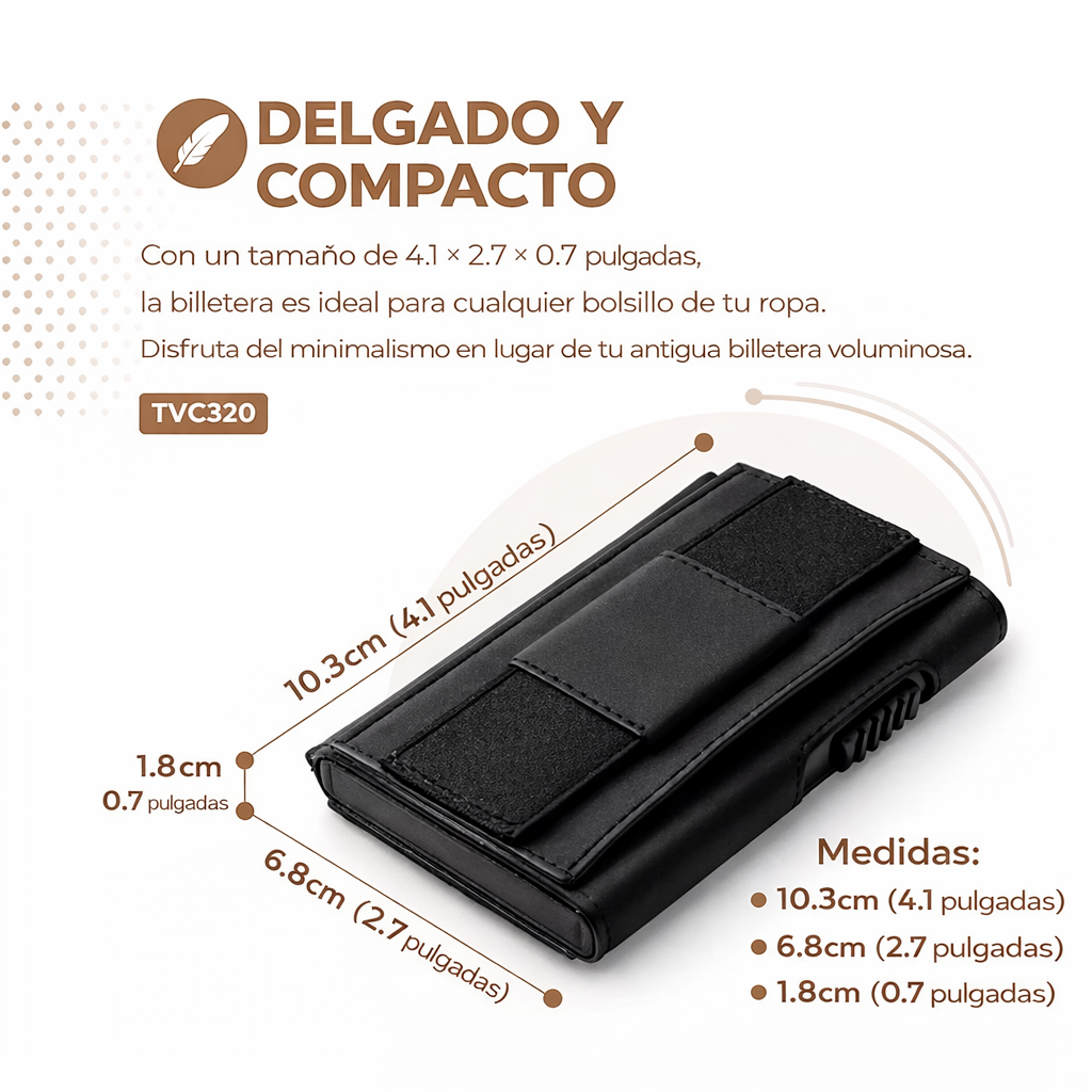 Tarjetero TVC320 con banda elástica