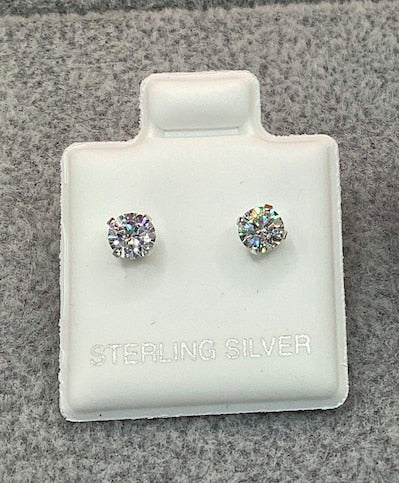 Aretes de zirconia en 4mm S925
