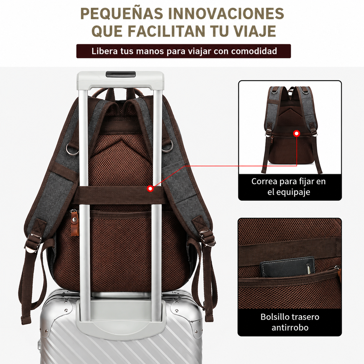 Mochila de lona para portatil