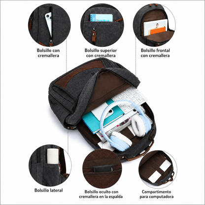 Mochila de lona para portatil